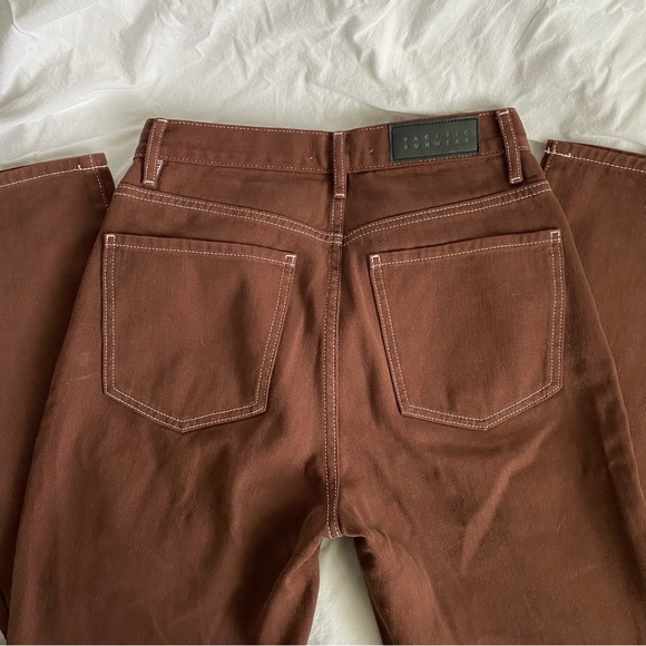PacSun Brown High Rise Straight Leg Dad Jeans - Women’s Size 25 - Picture 4 of 7